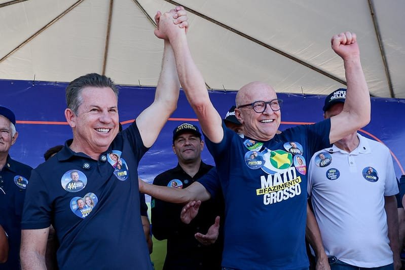 Mauro Mendes fala em “batalha por MT” e defende reeleição de Pivetta: “12 anos de prosperidade”