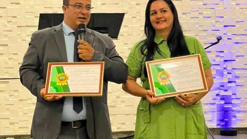 Câmara de Guarantã do Norte homenageia pastor Washington e pastora Samara em sessão solene