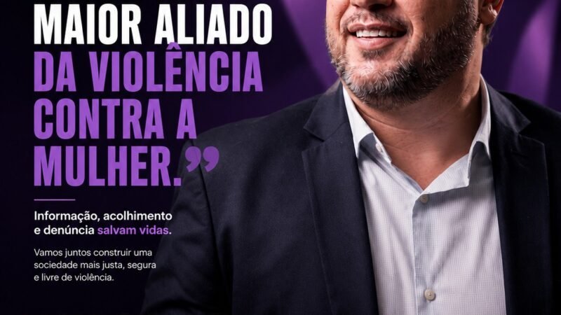 “O silêncio ainda é o maior aliado da violência contra a mulher”, afirma Valcimar Fuzinato durante o Agosto Lilás