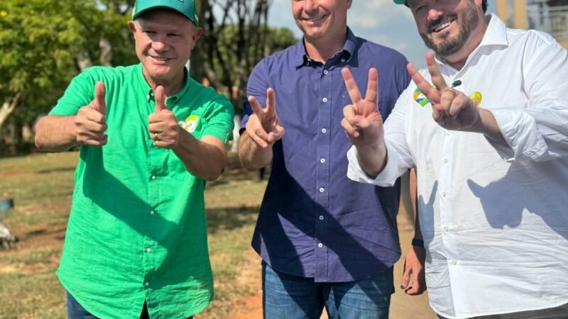 Flávio Bolsonaro se encontra com Wellington Fagundes e reforça união do PL em Mato Grosso