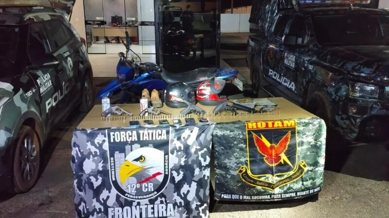 Quatro bandidos morrem em confronto com policiais da Força Tática e Rotam na fronteira de MT