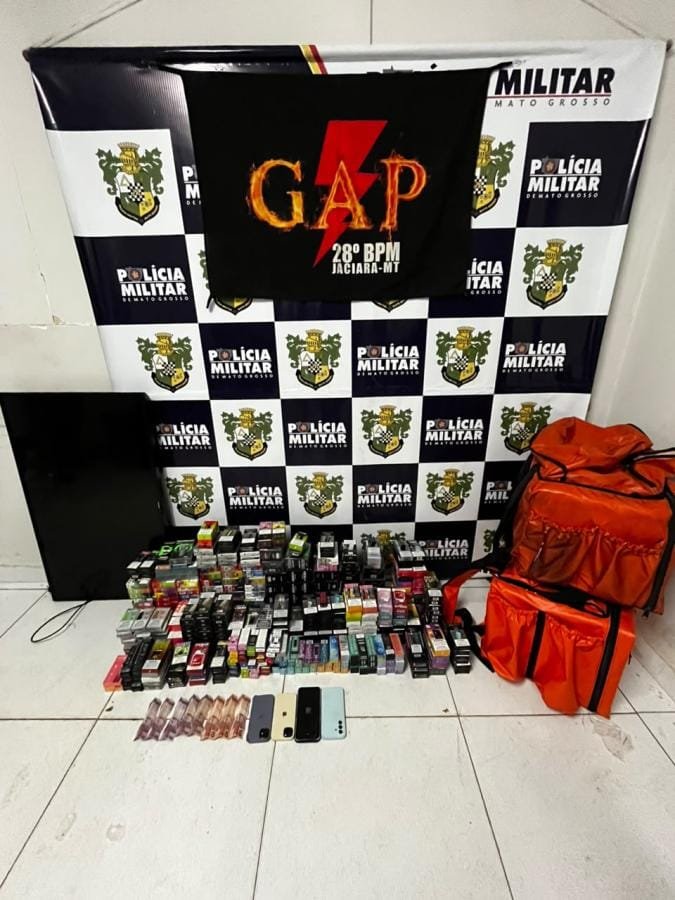Dois homens são presos em MT com 668 cigarros eletrônicos  contrabandeados do Paraguai
