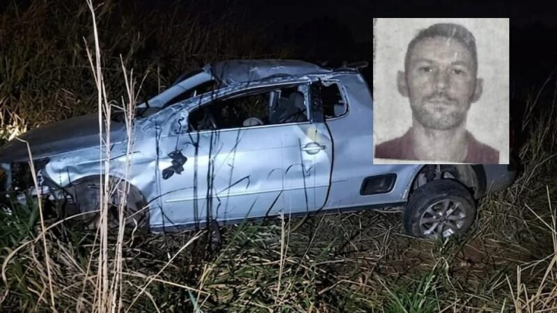 Motorista perde controle, capota e morre após carro sair da pista na MT-220