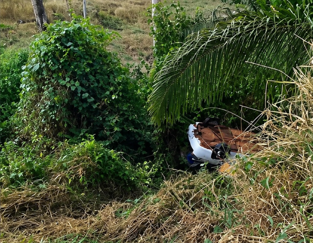 Carro cai em ribanceira após capotamento e deixa grávida e crianças feridas em MT