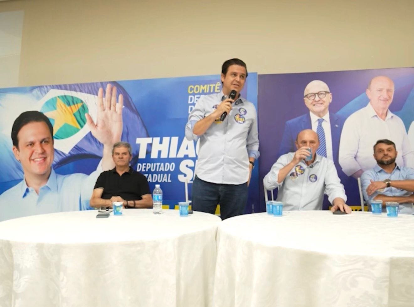 Deputado do MDB, Thiago Silva cita resultados da gestão e  declara apoio a Pivetta