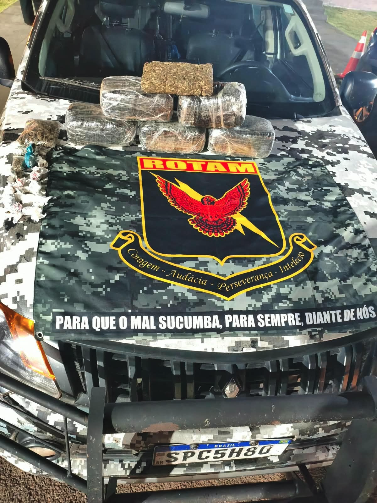 Rotam prende membros de facção com 6 quilos de maconha que seriam enviados para Cuiabá