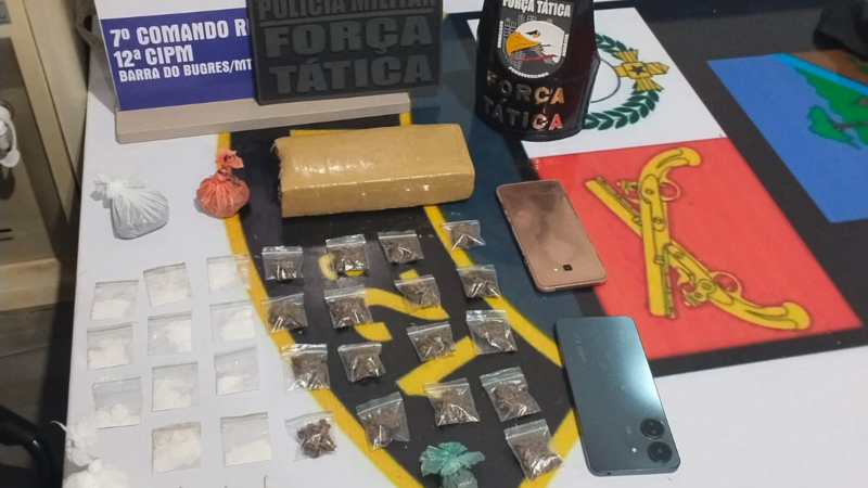 Trio que invadiu residência de idosos é preso pela PM com armas e drogas em MT