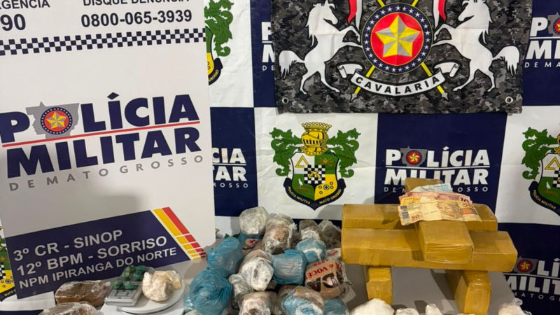 Polícia Militar prende quatro suspeitos e apreende drogas após denúncia