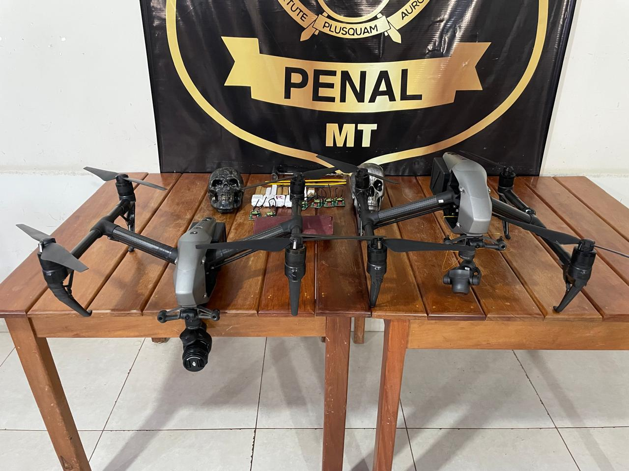 Drone é interceptado levando materiais ilícitos em unidade prisional em Mato Grosso