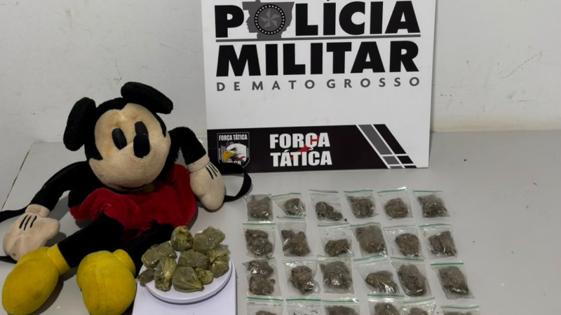 Força Tática apreende irmãos adolescentes com 47 porções de drogas em residência