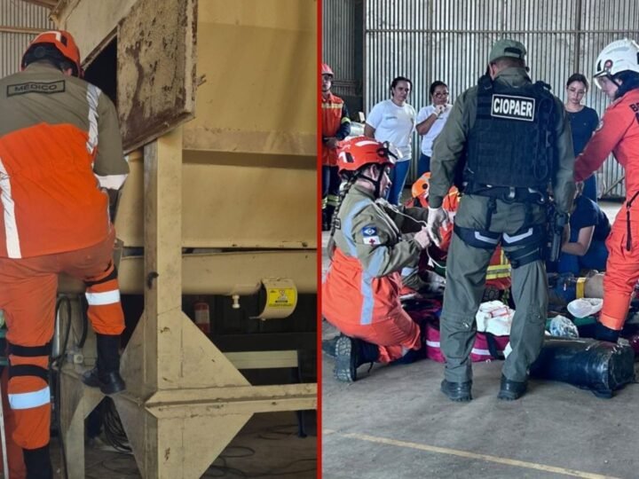 Trabalhador é resgatado após ficar preso em máquina de ração em fazenda de Mato Grosso
