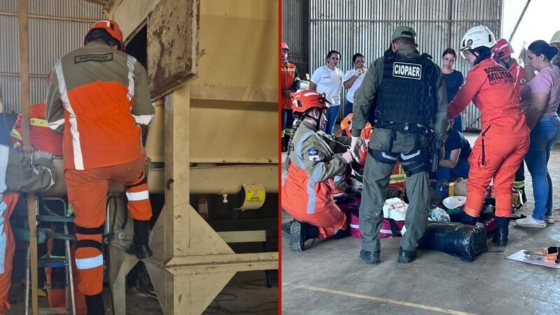 Trabalhador é resgatado após ficar preso em máquina de ração em fazenda de Mato Grosso