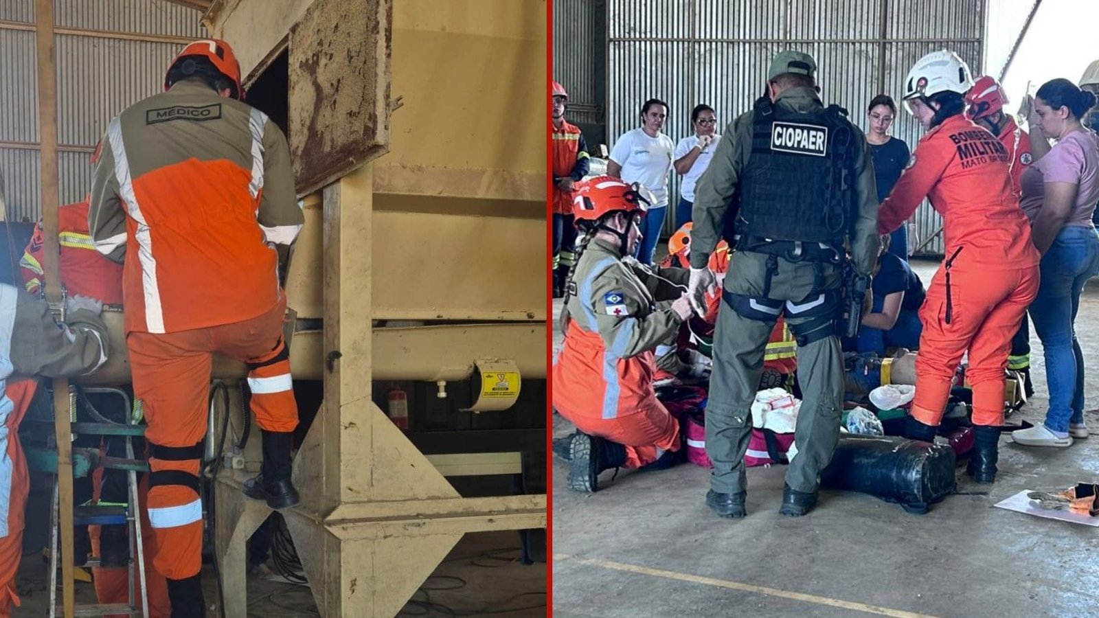 Trabalhador é resgatado após ficar preso em máquina de ração em fazenda de Mato Grosso