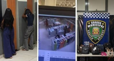 Vídeo mostra jovens de 20 e 26 anos furtando bolsas e sapatos em shopping de Várzea Grande