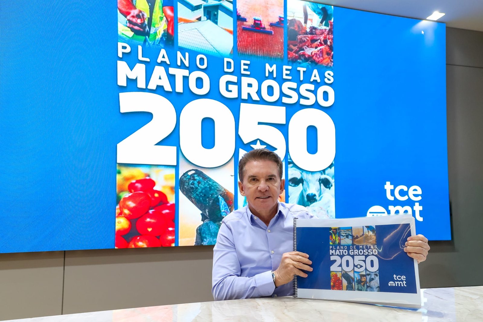Presidente do TCE apresenta Plano Mato Grosso 2050 a candidatos ao Governo e Senado