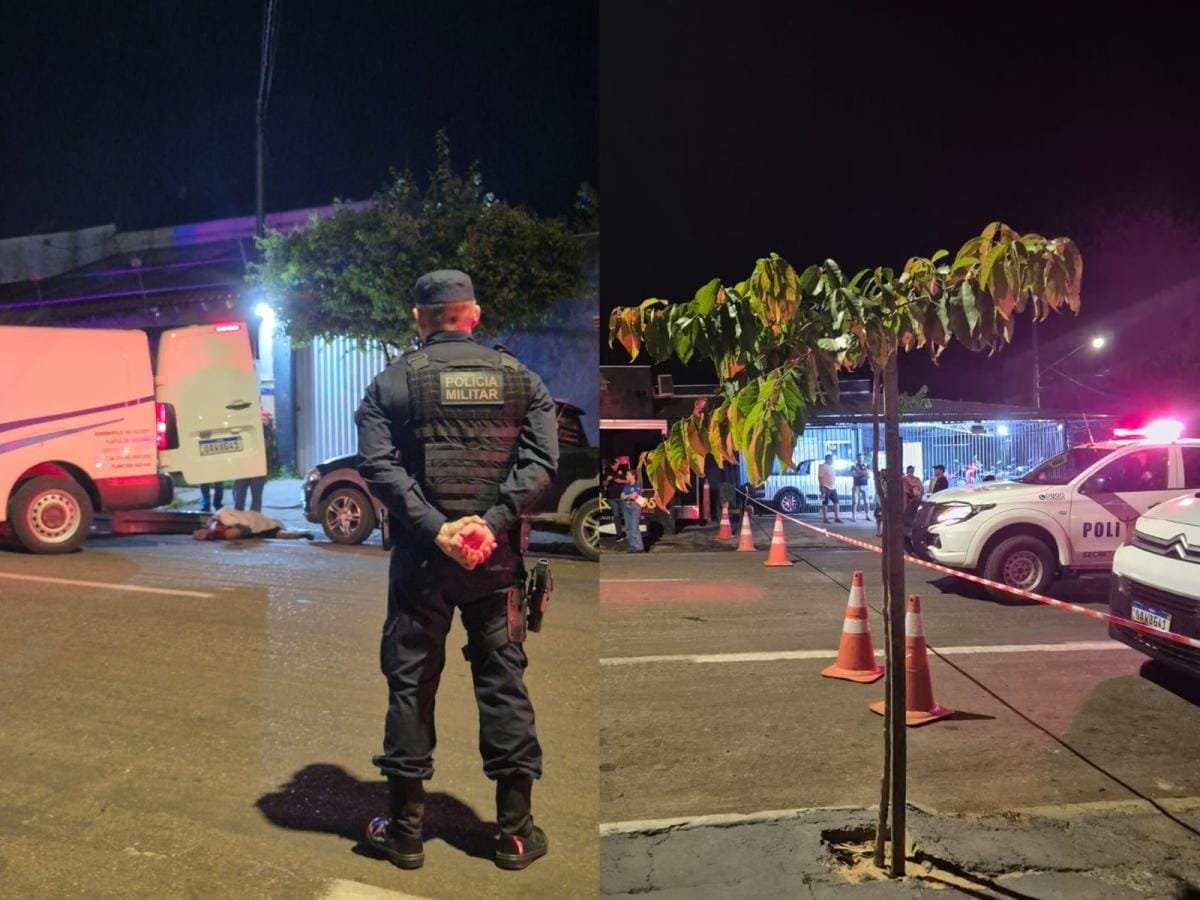 Dupla em moto executa homem com longa ficha criminal e deixa outro ferido no centro de cidade