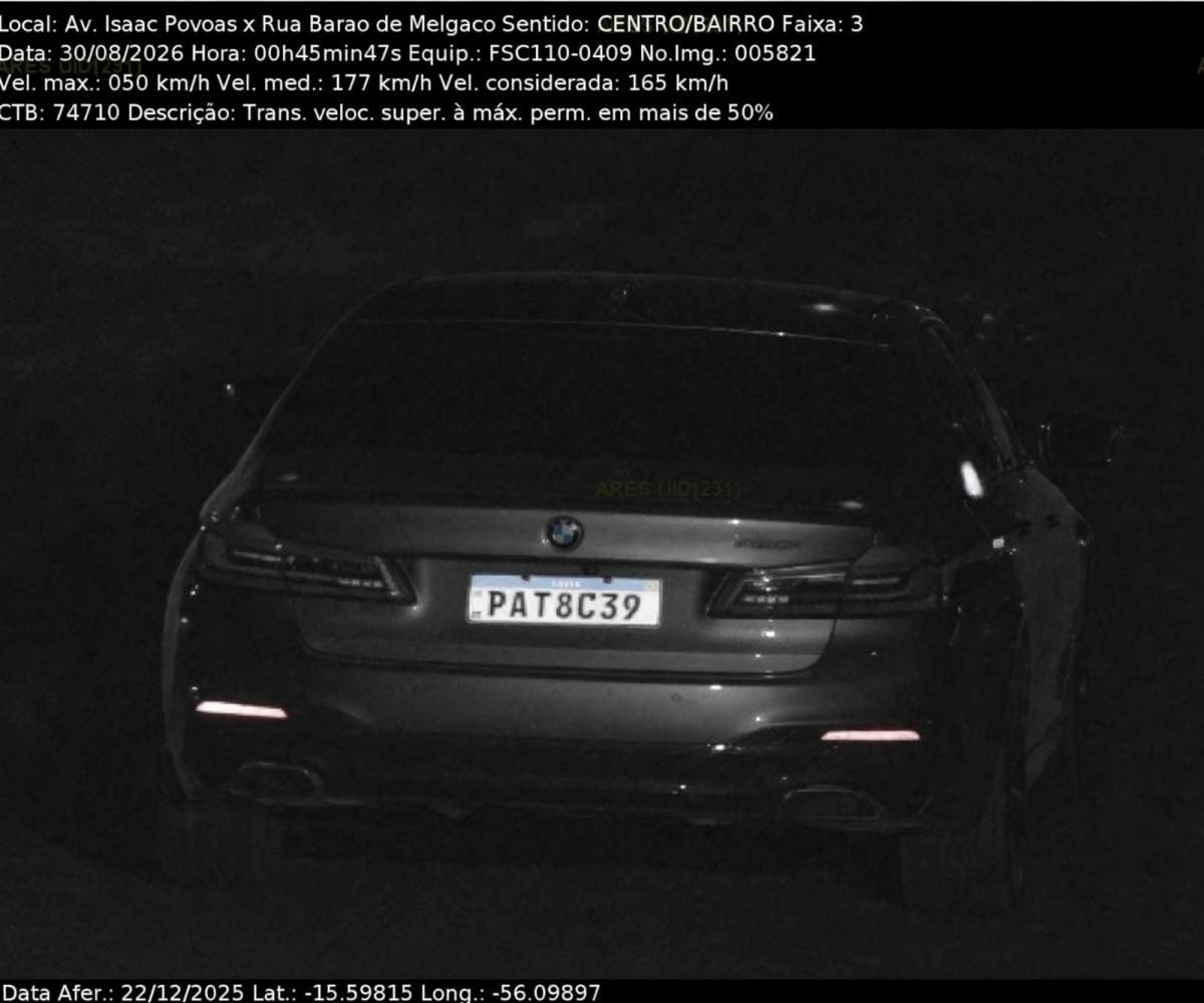 Motorista de BMW que matou motociclista em avenida de Cuiabá estava a 177 km/h