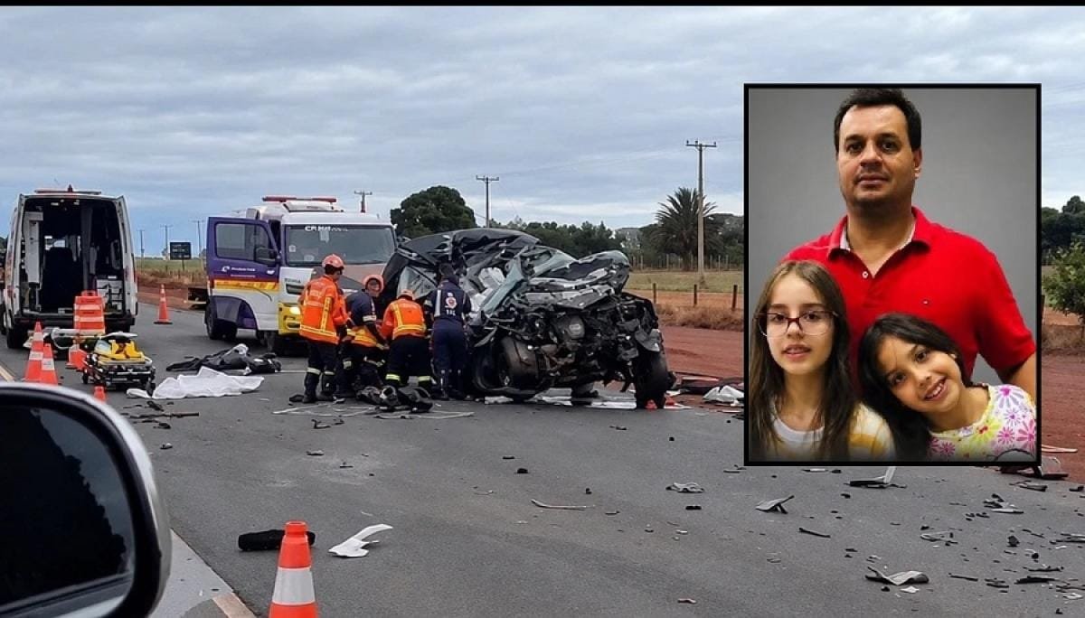 Moradores de MT, pai e filhas morrem em acidente a caminho do velório do avô em MS