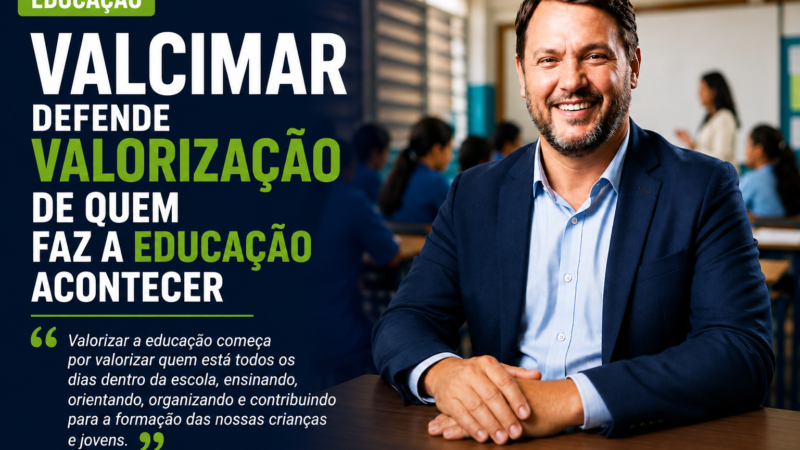 Professor Valcimar Fuzinato defende valorização dos profissionais da educação