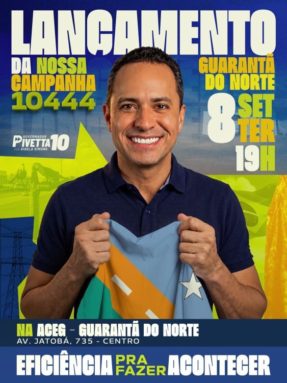 Diego Guimarães anuncia lançamento de campanha em Guarantã do Norte nesta terça-feira