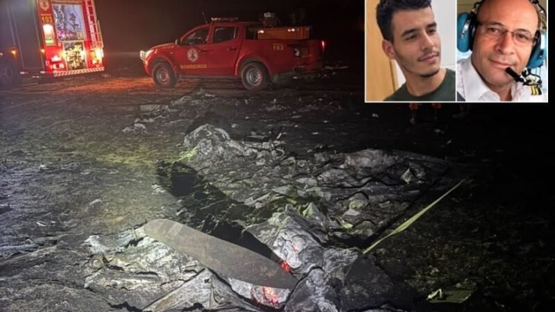 Dois pilotos morrem carbonizados após avião cair em fazenda de MT