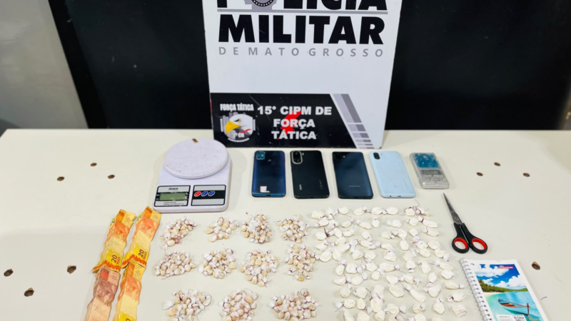 Força Tática prende dupla de traficantes com 298 porções de drogas em Várzea Grande