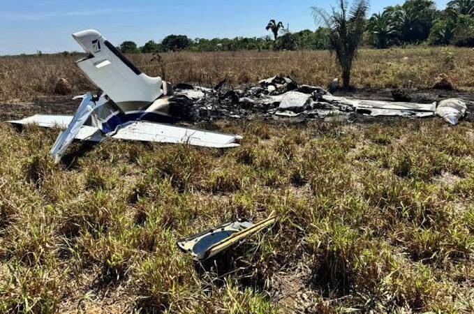 Dois dos três mortos em queda de aeronave em Mato Grosso seriam paraguaios