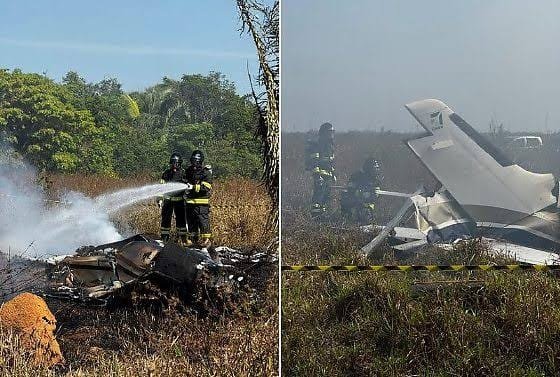 Queda de avião em MT matou brasileiro e 2 paraguaios; PC apura tráfico internacional de drogas