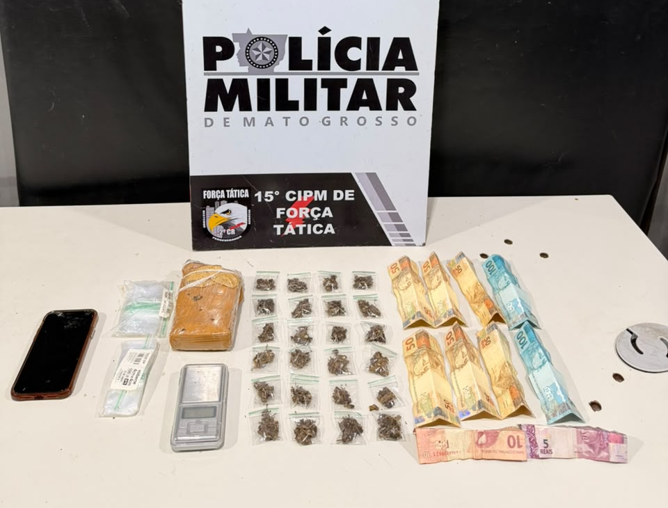 Força Tática da PM apreende adolescente com tablete e porções de maconha em VG