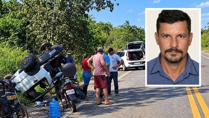 Motorista de 46 anos morre em hospital após capotar carro na rodovia BR-070 em MT