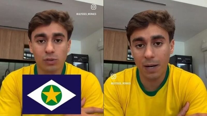 Deputado Nikolas Ferreira ignora Wellington Fagundes em vídeo com “colinha” para Mato Grosso