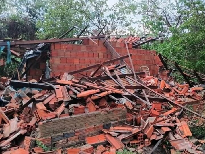 Idoso de 78 anos morre após casa desabar durante forte temporal em Poconé