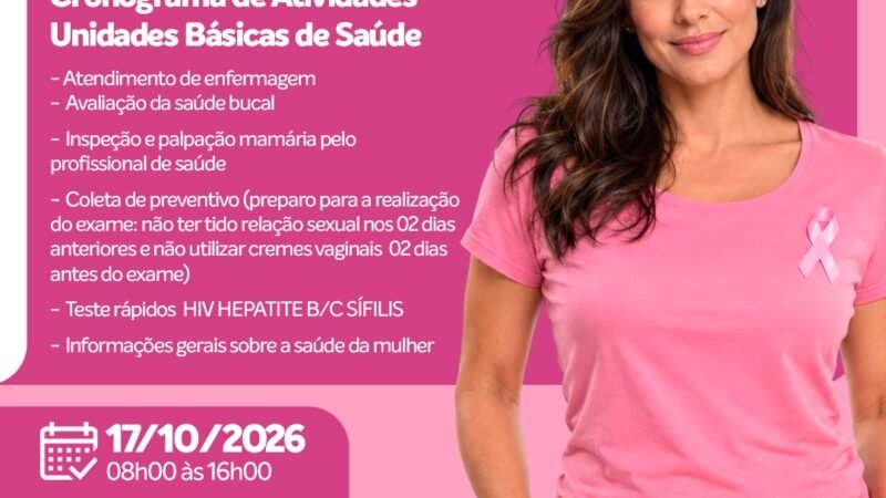 Matupá promove ações do Outubro Rosa neste sábado com atendimentos nas UB