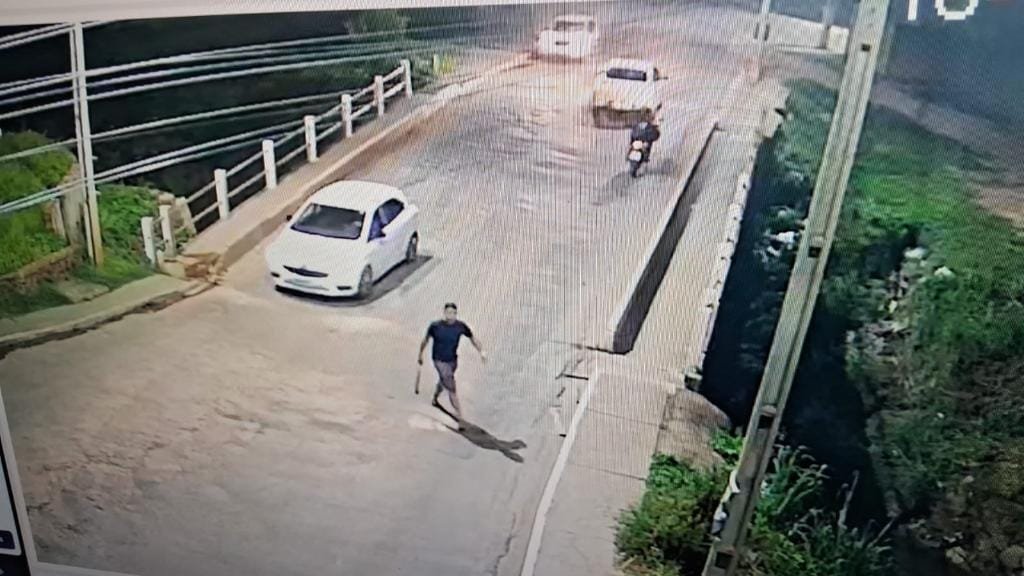Vândalo é preso pela PM por danificar câmera do Vigia Mais MT com pedradas em Cuiabá