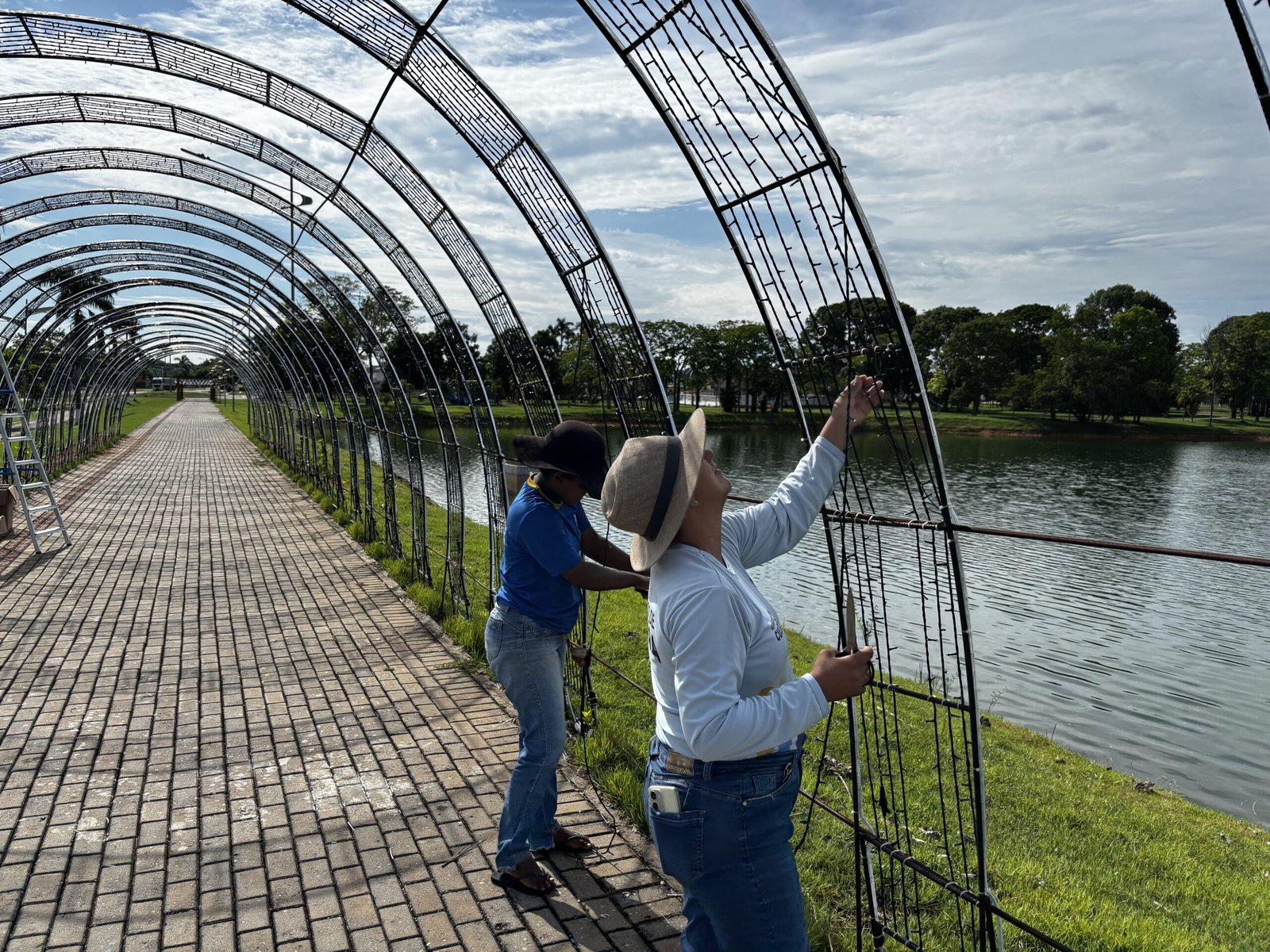 Depredação de decorações natalinas é registrada em lagos de Matupá e no bairro Cidade Alta
