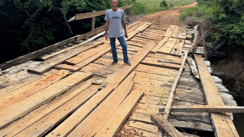Vereador Demilson Camargo solicita recuperação urgente de ponte sobre o Rio Horizonte