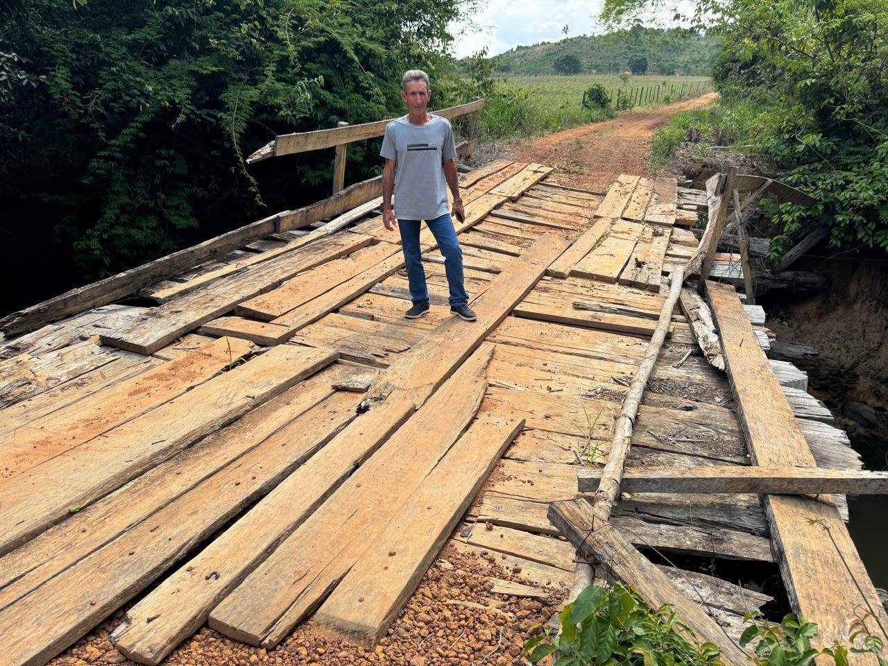 Vereador Demilson Camargo solicita recuperação urgente de ponte sobre o Rio Horizonte