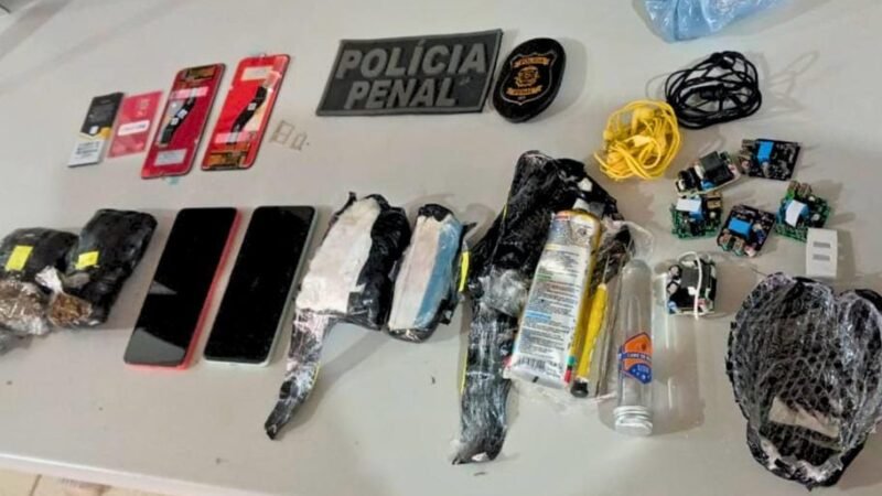 Detento e policial penal são presos por entrada de drogas e aparelhos celulares em unidade prisional