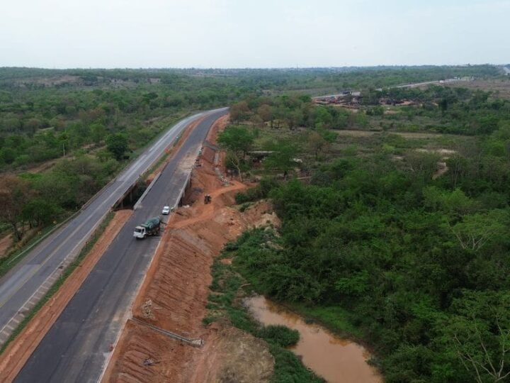 Trecho da BR-364 entre Várzea Grande e Acorizal tem bloqueio total para obras em nova ponte