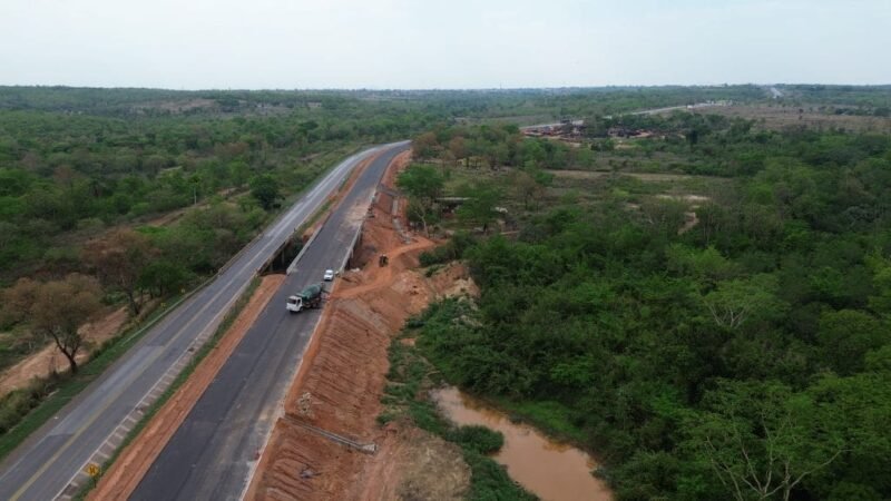 Trecho da BR-364 entre Várzea Grande e Acorizal tem bloqueio total para obras em nova ponte