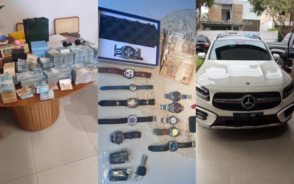 PF apreende R$ 4,3 milhões, 167 relógios, 31 veículos e 16 armas com alvos de operação no TCE
