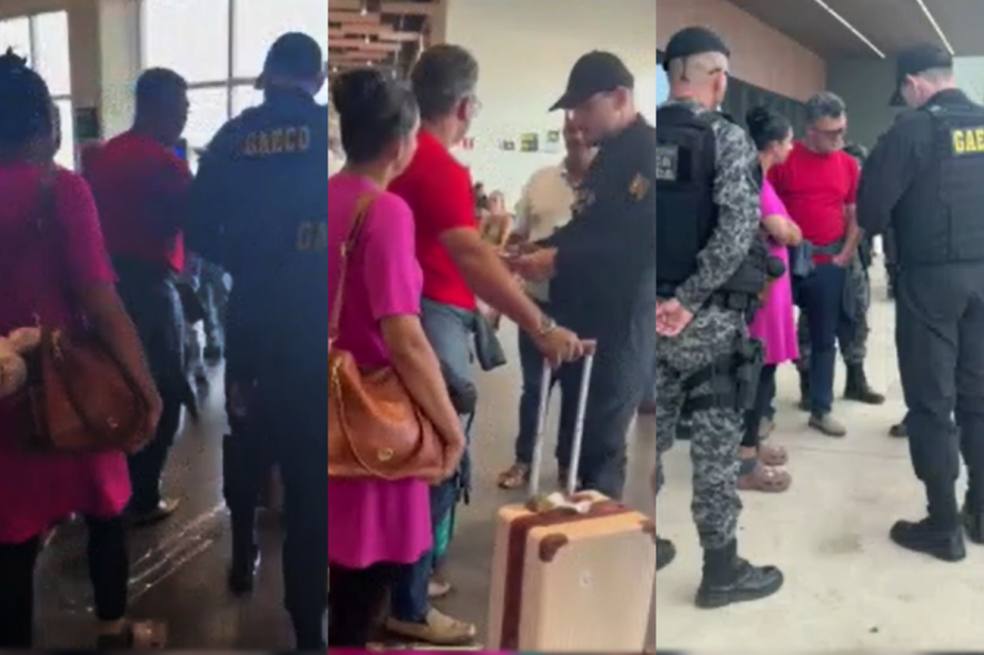 Vídeo mostra servidor sendo preso pelo Gaeco em aeroporto de MT após viagem ao Caribe