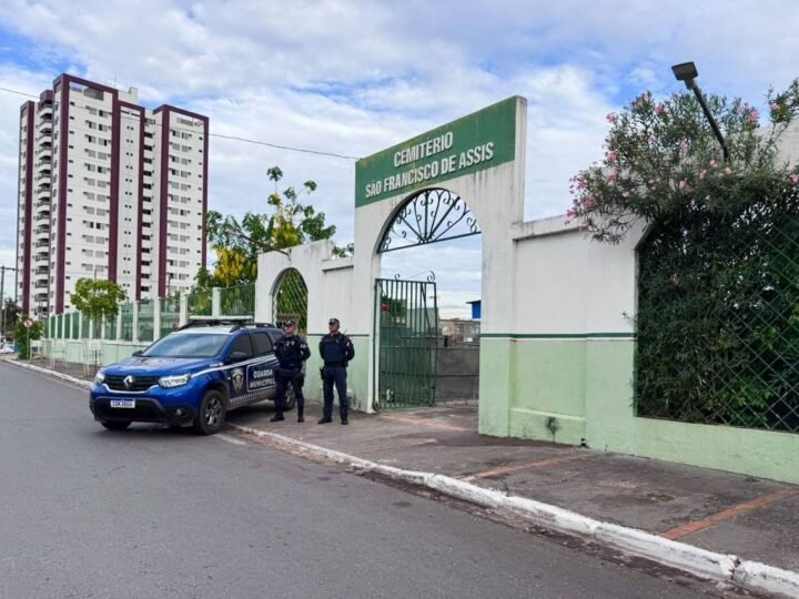 Guarda Municipal reforça segurança nos 13 cemitérios de Várzea Grande no feriado