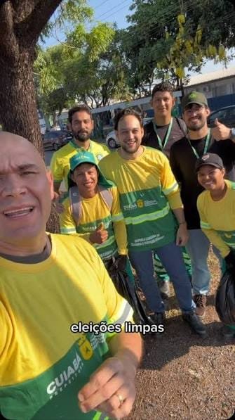 Abilio mostra limpeza de ruas tomadas por santinhos e critica “crime eleitoral”