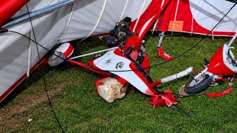 Homem é hospitalizado após sofrer várias fraturas devido à queda de ultraleve em MT